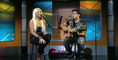 Brooke Hogan & Colby O’Donis performing “Hey Yo” Live on Fox NY