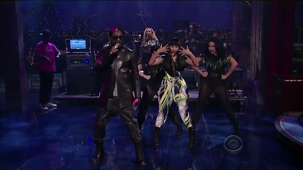 Nicki Minaj and Will.i.am performing “Check It Out” Live on Late Show with David Letterman