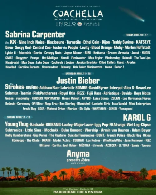 Coachella 2026 Performers